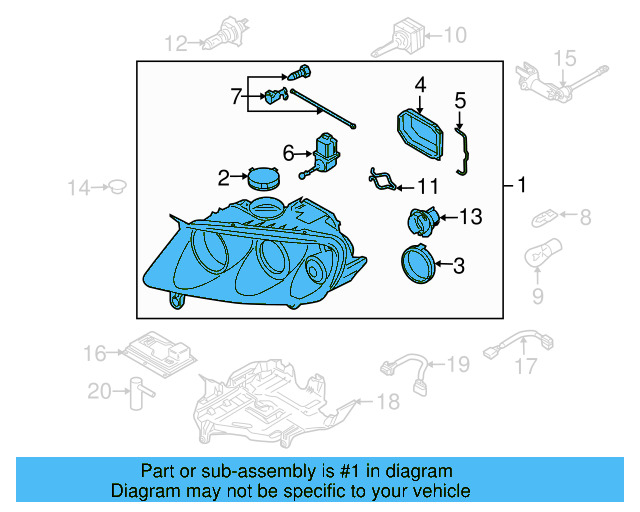 Headlamp Assembly 7L6-941-017-BK