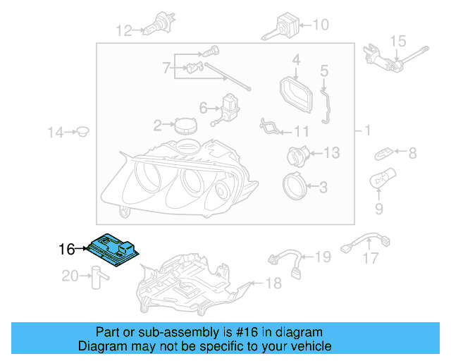 Headlight Control Module 3D0-909-157 - View 11