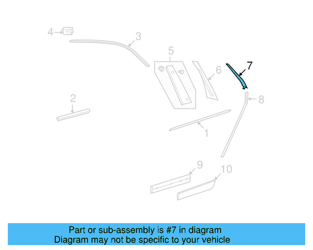Edge Molding 3D7-853-414-B41 - View 8