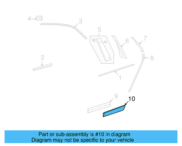 Lower Molding 3D7-854-950-A-V7S - View 9