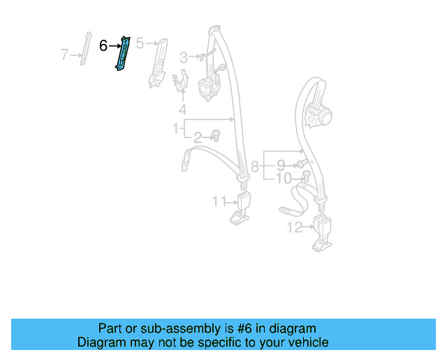 Height Adjuster Upper Bracket 7L0-880-343-F - View 6