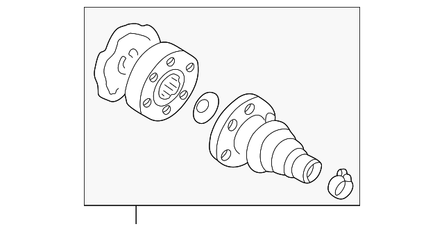 Inner Joint Assembly 1K0-498-103 - View 3