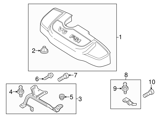 Engine Cover Grommet 07C-133-588-G