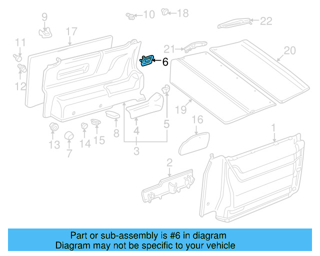 Center Seat Belt Cap 811-857-845-01C - View 9