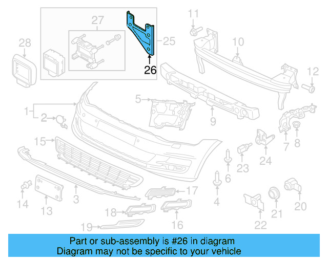 Distance Sensor Bracket 5Q0-907-461-A - View 22