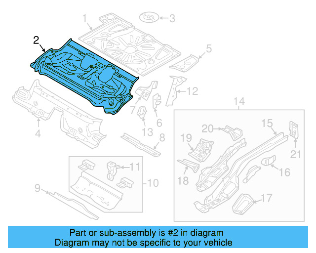 Center Floor Pan 5QE-813-115-B - View 4