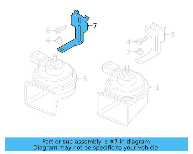High Note Horn Mount Bracket 3G0-951-182 - View 4