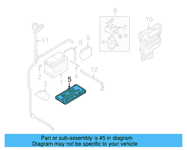 Battery Tray 3D0-804-869-G - View 2