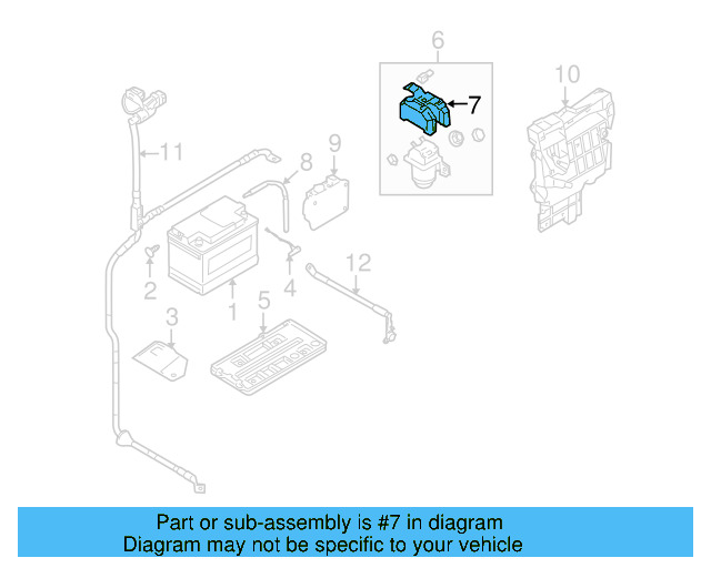 Battery Relay Cap 3D0-919-083 - View 5