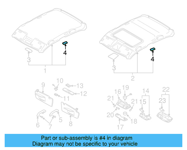 Headliner Reinforcement 3B0-867-600 - View 10