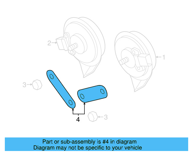 Horn Bracket 3B0-951-107 - View 3