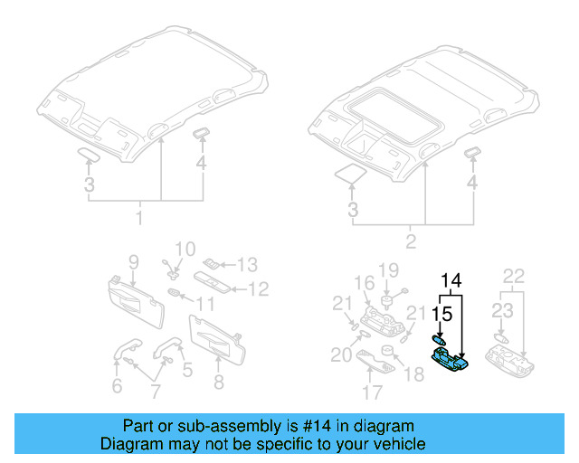 Visor Lamp 3B0-947-109-8YS - View 28