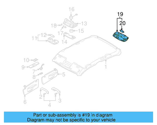 Interior Lamp 3B0-947-291-B-95T - View 42