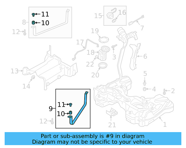 Tank Strap 3Q0-201-653-A - View 2