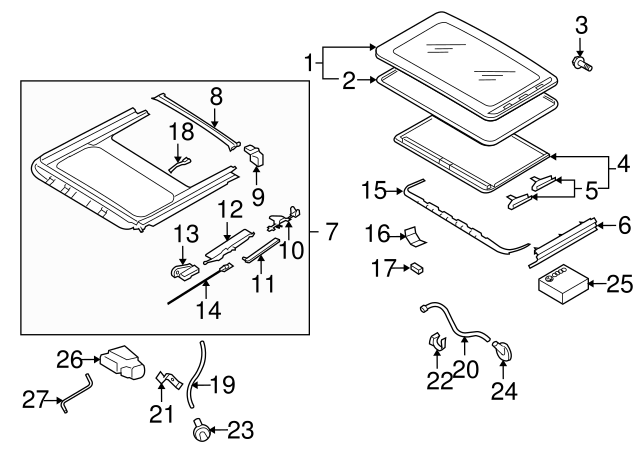 Sunroof Guide Jaw 8D5-877-482 - View 29