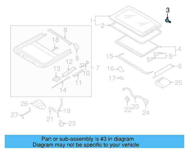 Sunroof Glass Bolt WHT-001-273 - View 22
