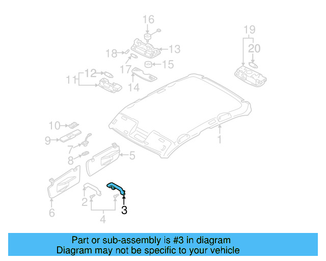 Grip Handle 3B0-857-607-C-Y20 - View 16