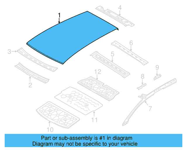 Roof Panel 7P6-817-111-D - View 3