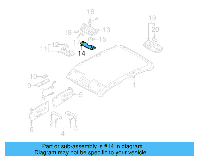 Visor Lamp 3B0-947-109-8YS - View 32