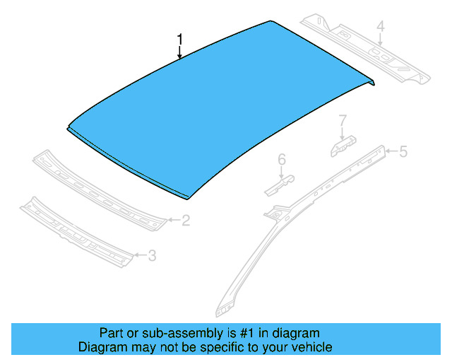 Roof Panel 7P6-817-111-D - View 7