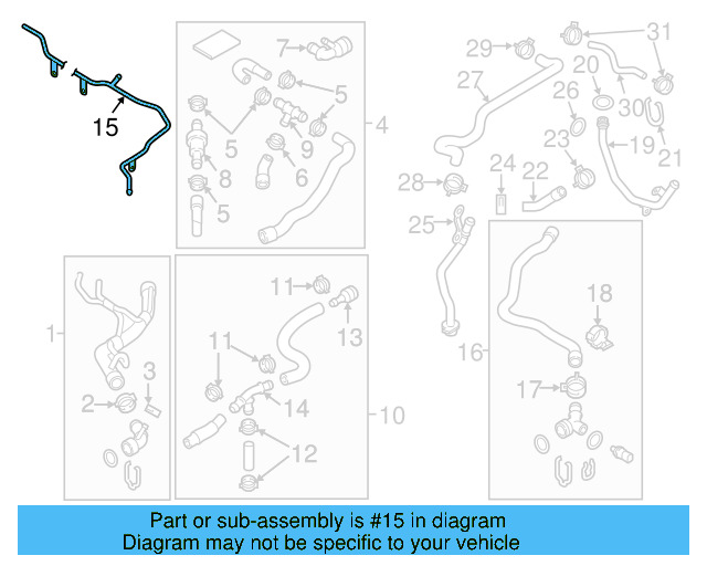 Water Inlet Pipe 07K-121-065-P - View 59