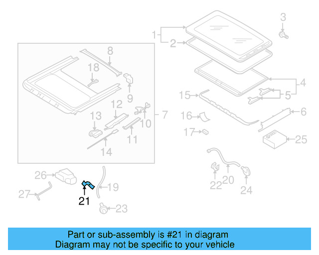Sunroof Drain Hose Bracket 1K6-877-244 - View 58