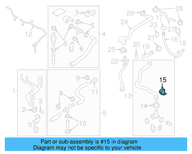 Lower Hose Holder 1K0-121-093-B - View 27