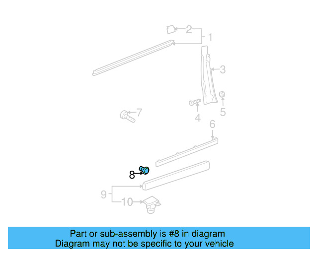 Molding Grommet 1H0-853-586 - View 26