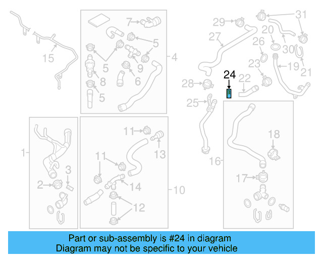 Reservoir Hose 5C0-121-109-B - View 18