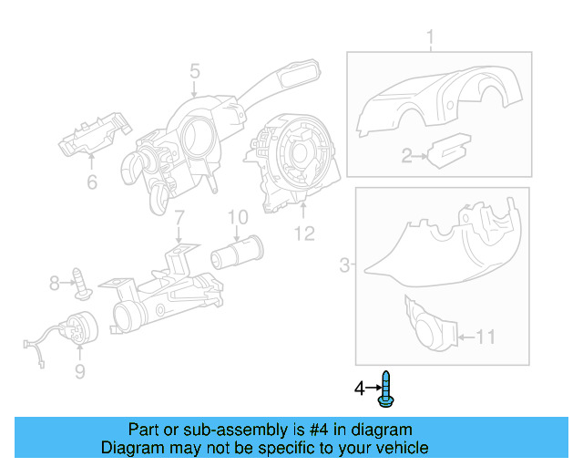 Lower Column Cover Screw N-909-446-03 - View 25