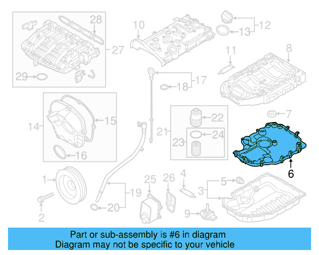 Oil Pan Baffle 06K-103-138-Q - View 10