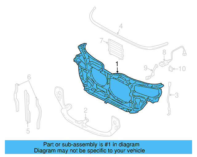 Radiator Support 3B0-805-594-BL - View 5