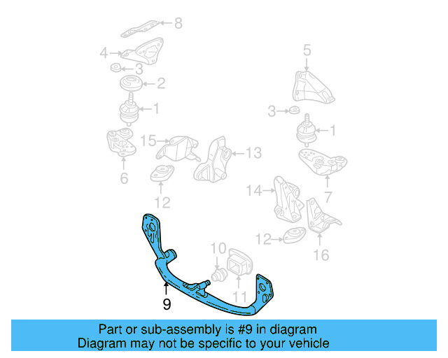 Mount Bracket 8D0-199-305-A - View 8