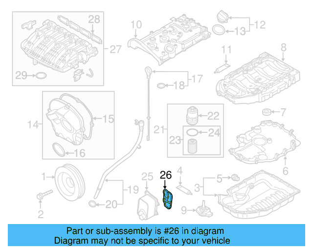 Oil Cooler Gasket 06L-117-070 - View 38