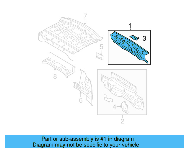Rear Body Panel 3C9-813-311 - View 5