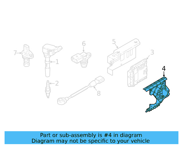Engine Control Module (ECM) Bracket 3QF-906-507 - View 5