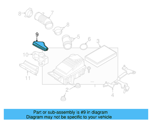 Duct Cover 1K0-805-965-F-9B9 - View 8