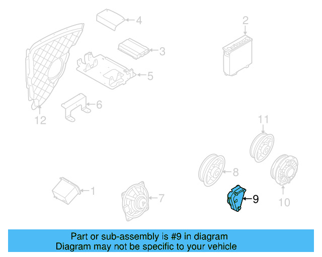 Front Dr Speaker 1K0-035-415 - View 22