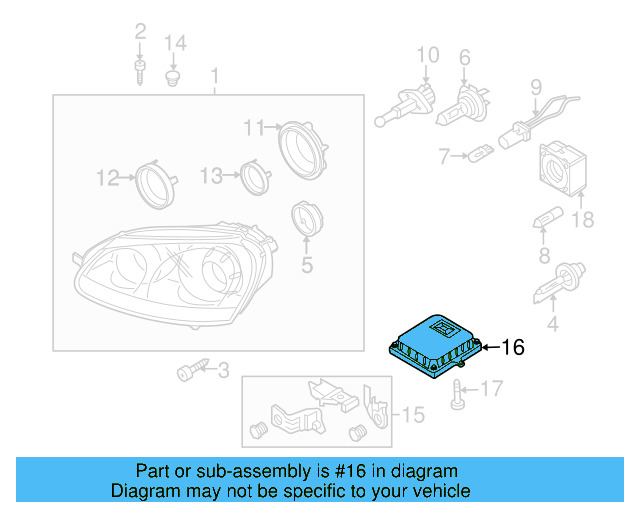 Control Module 1T0-907-391 - View 15