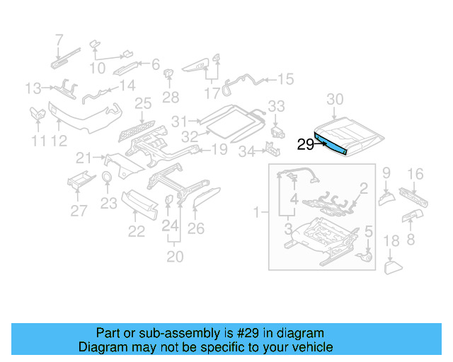 Seat Cushion Pad 7L6-881-375-AB