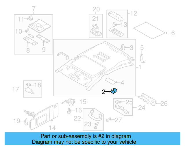 Headliner Clip 6X0-867-549 - View 42