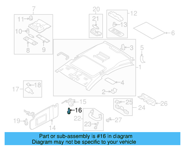 Sun Visor Holder 1K0-857-561-B-82V - View 12