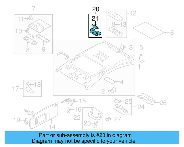 Visor Lamp 1K0-947-109-Y20 - View 45