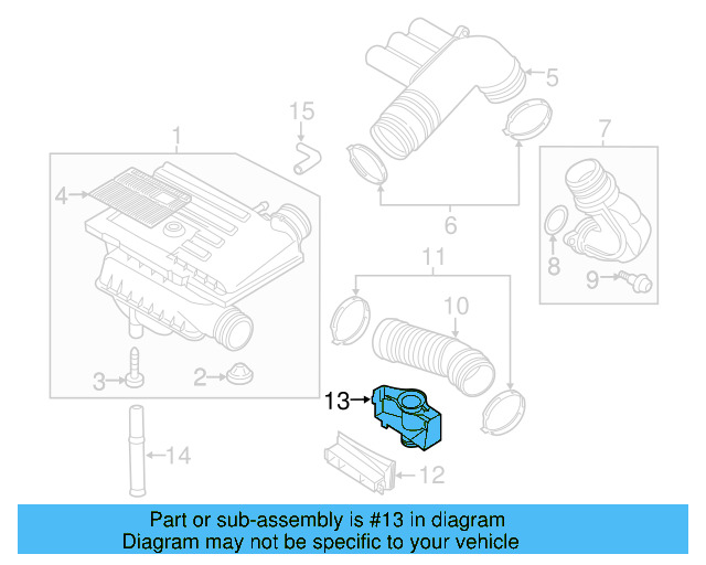 Duct 5K7-805-962-B-9B9 - View 3