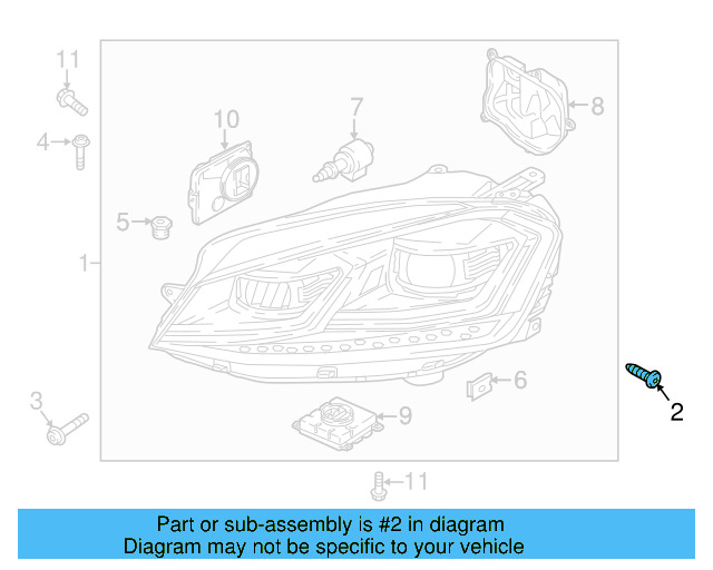 Headlamp Assembly Lower Bolt N-911-664-01 - View 64