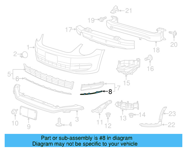 Outer Grille Strip 5C5-807-244-2ZZ - View 2