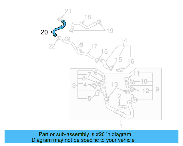 Reservoir Hose 5Q0-122-109-J - View 21
