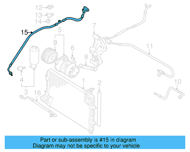A/C Refrigerant Liquid Hose 1HM-820-739-A - View 3