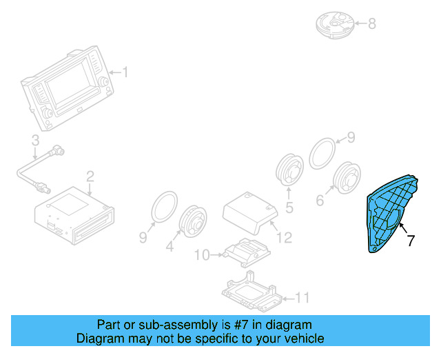Quarter Panel Speaker Bracket 5G3-971-502-D - View 2