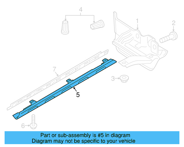 Rocker Molding 5G9-853-859-A-U34